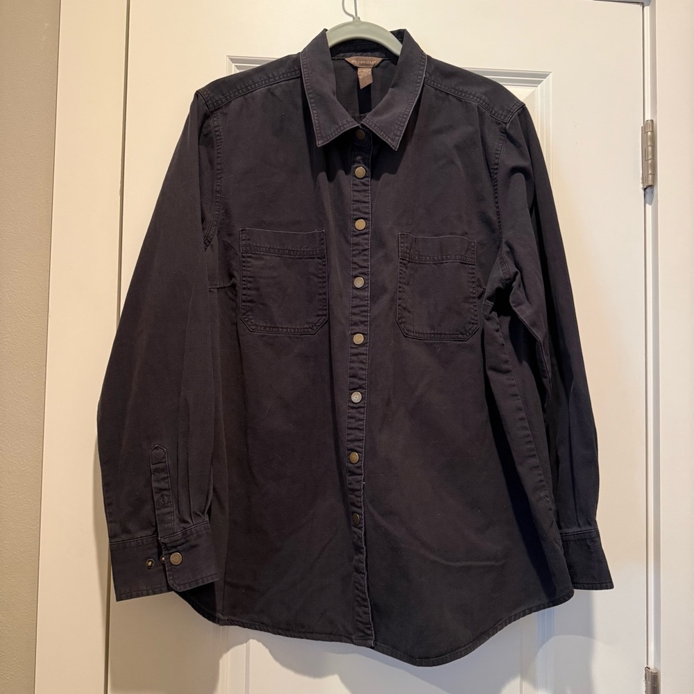 Womens Bit & Bridle Black Western Long Sleeve Shirt Metal Snap Front Size 1X